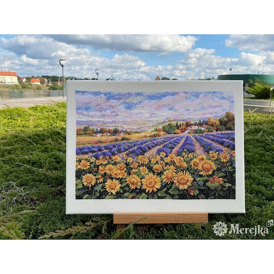Merejka Fields of Lavender & Sunflowers Counted Cross Stitch Kit